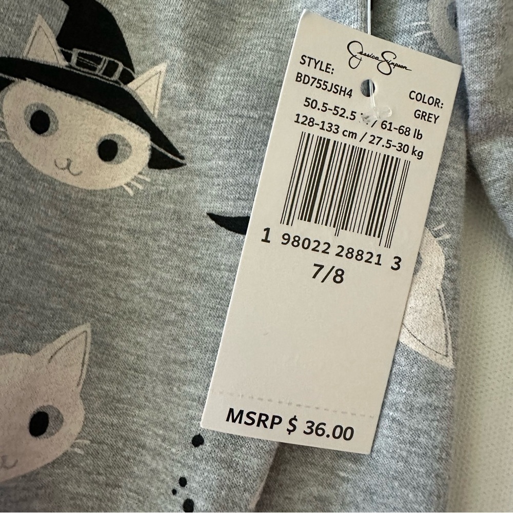 Jessica Simpson Gray Witch Print Sweatsuit Size 7/8 Girls - Picture 6 of 12
